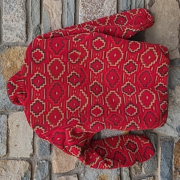 Patagonia synchilla  molten lava fleece aztec pullover - Picture 8 of 15